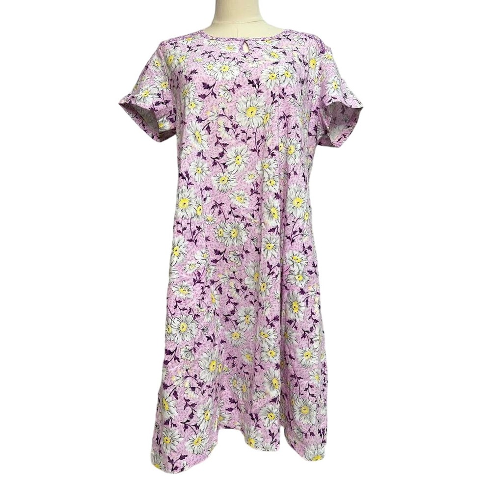 NEW! Carole Hochman Meadow‎ Floral 100% Cotton 2-Pack Sleepshirts LARGE (Purple)